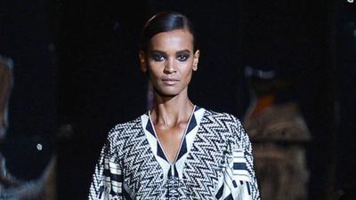 ethiopian model in london wearing African-inspired Tom Ford