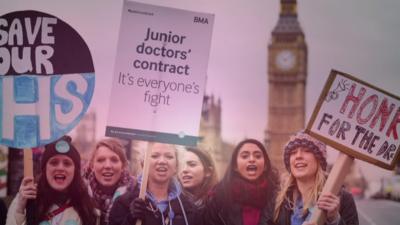 Junior doctors protesting