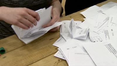 Ballot papers being counted