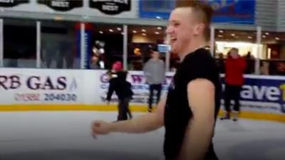 Corrie Mckeague ice-skating