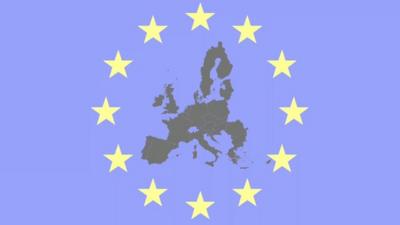 EU flag and map