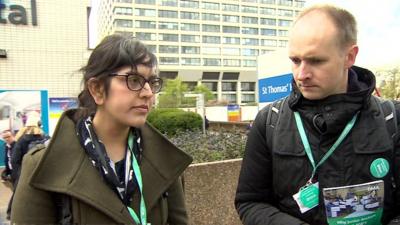 Junior doctors on the picket line in London