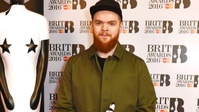 Jack Garratt on the red carpet at the Brit nominations