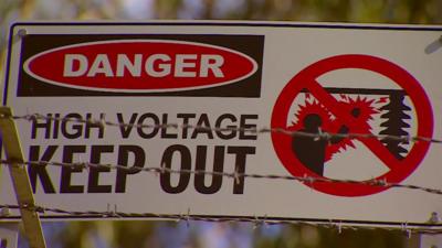 High voltage sign