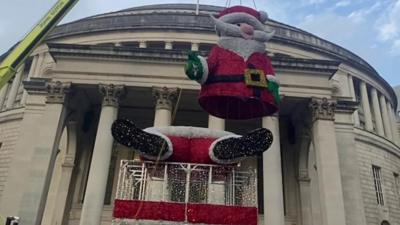 Manchester's giant Santa