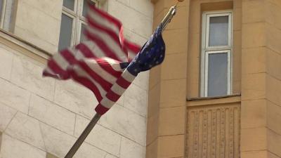 The US flag flies in Washington