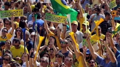 Protesters in Brazil