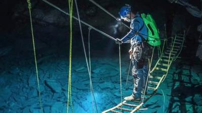 Gareth Owen in a mine