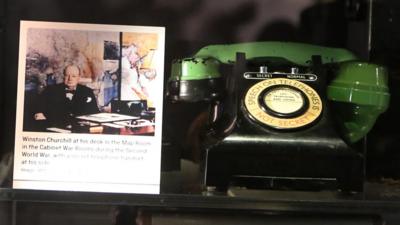 secret telephone handset used by Winston Churchill