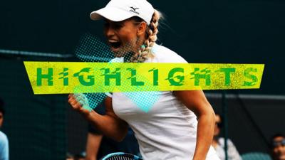 Putinseva celebrates win against Osaka