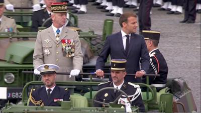 Macron attends Bastille Day parade