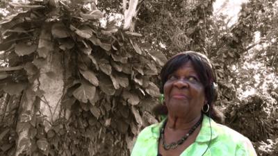 Louise Schwartz, a former showgirl in Jamaica