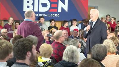 Joe Biden in an angry exchange with an Iowa resident