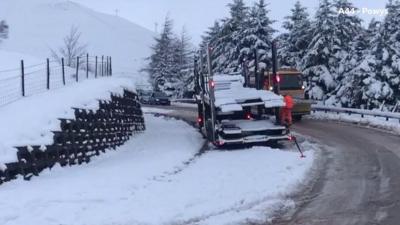 The A44 in snow