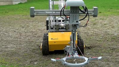 Landmine detecting rover