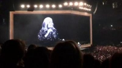 Adele on stage