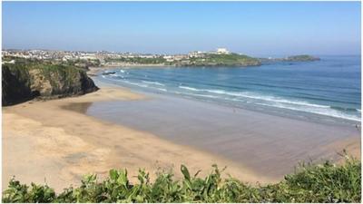Blue skies over the coast