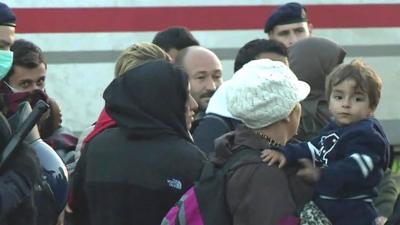 Arrivals on Croatia's border with Slovenia