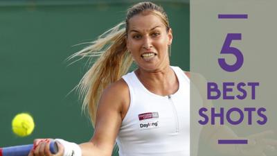 Dominika Cibulkova beats Eugenie Bouchard at Wimbledon