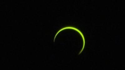 The eclipse, as seen from Reunion Island