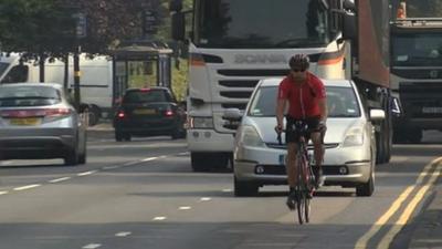 Undercover officer on bike in Birmingham