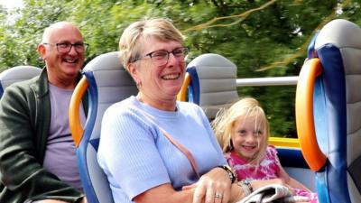 Passengers on board the Peak Sightseer