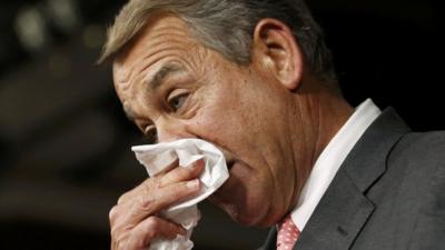 John Boehner was emotional during the press conference