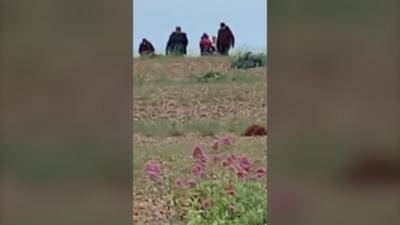 Migrants on Greatstone beach