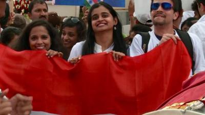 Welcome for Narendra Modi in San Jose