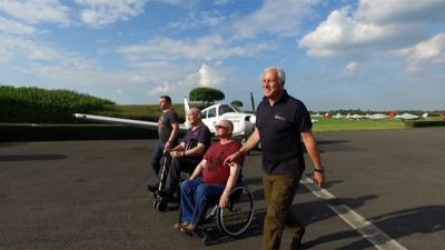 Great Britain's first disabled air display team gets ready for takeoff