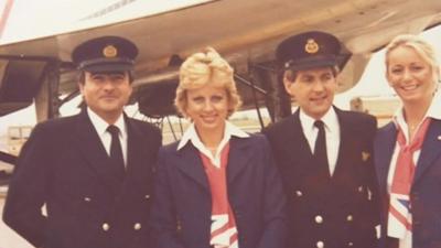 Sally Armstrong and crew