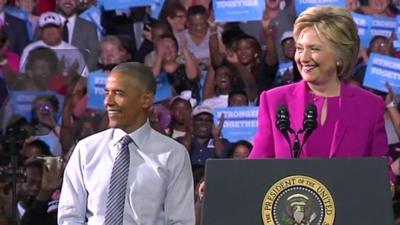 Barack Obama and Hillary Clinton