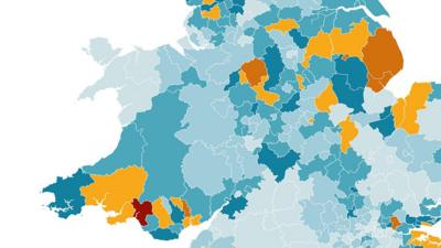 Map of weekly death rates