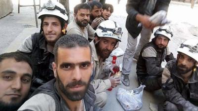 White Helmet volunteers