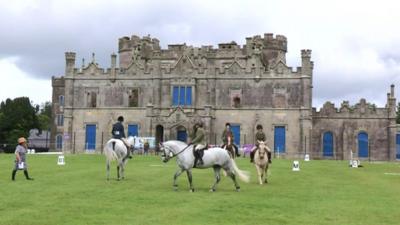 Castle Irvine on the Necarne Estate in County Fermanagh has provided a "spectacular" backdrop for a prestigious showjumping event.