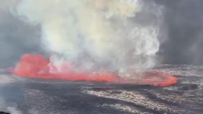 Kilauea volcano erupting