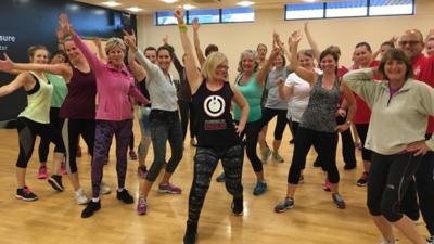 Tina Donkin's Zumba class