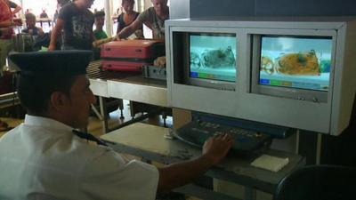 Sharm El Sheik airport security: X ray machine