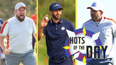 Shane Lowry, Dustin Johnson and Sergio Garcia