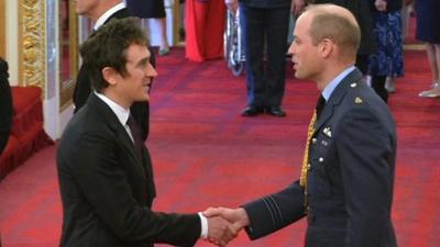 Geraint Thomas and Prince William