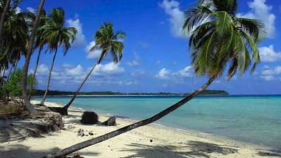 A beach on the Coco Islands.