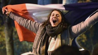 Celebrations for Les Bleus as Moroccan fans are left in silent despair.