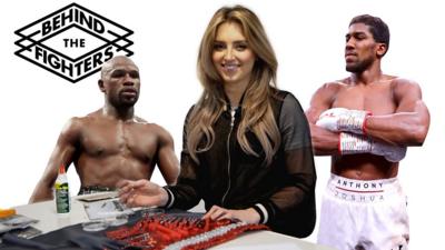 Floyd Mayweather, Sophie Whittam and Anthony Joshua