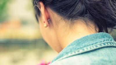 Back view of a woman's head