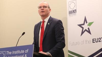 Simon Coveney speaking in Dublin