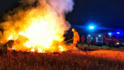 Fire services have been dealing with multiple field fires each day because of the hot weather.