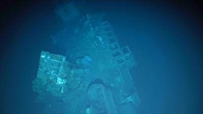 USS Yorktown in the depths of the Papahānaumokuākea Marine National Monument in Hawaii