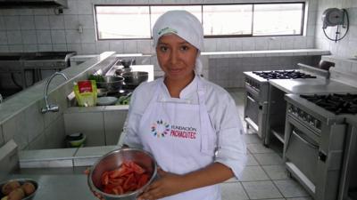 Elsa, one of the students from the Pachacutec Institute of Cooking