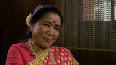 Bollywood singing star Asha Bhosle