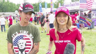 Trump supporters at a rally